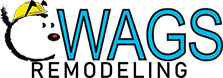 A green background with the word swag in blue letters.